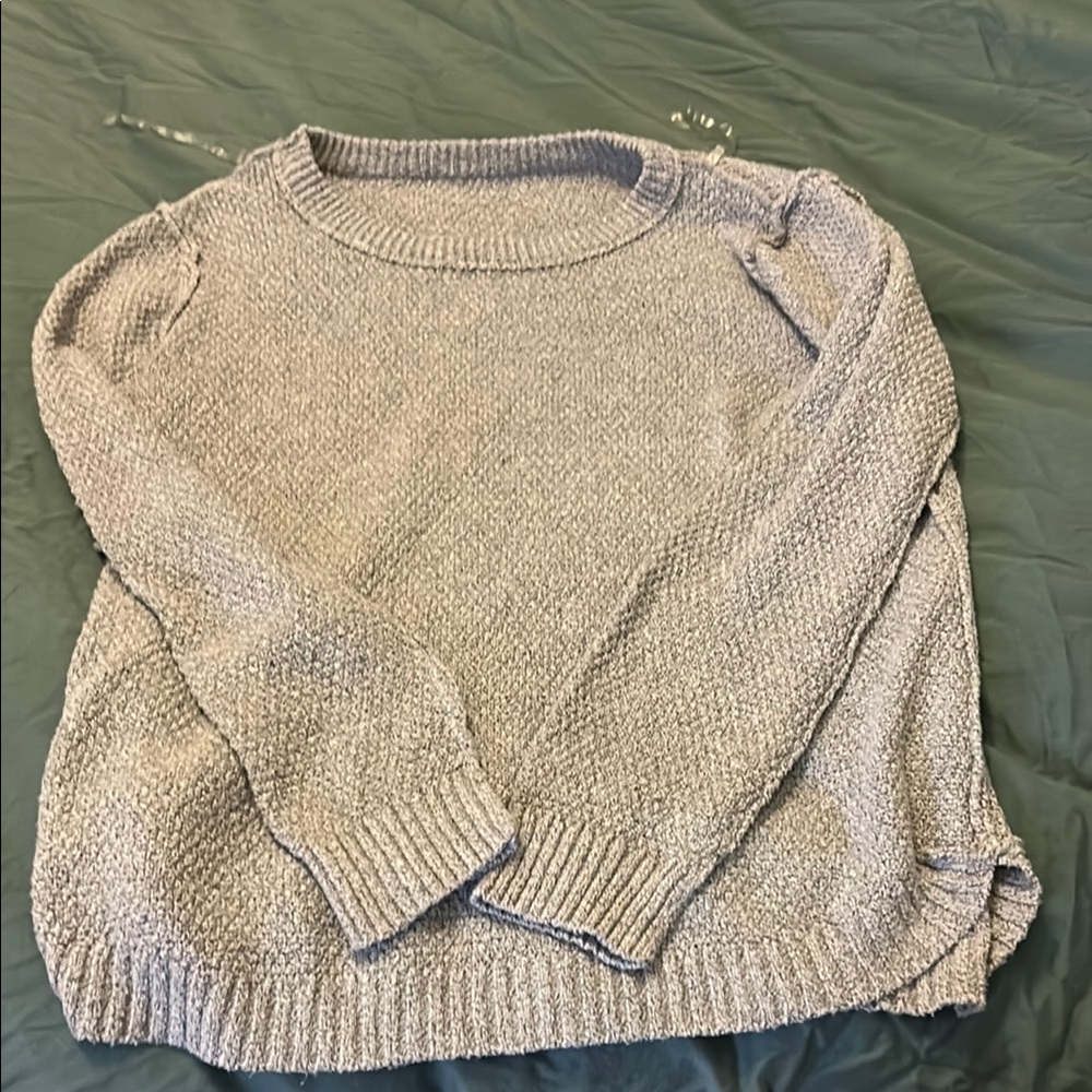 Pink Clover Gray Crew Neck Sweater
